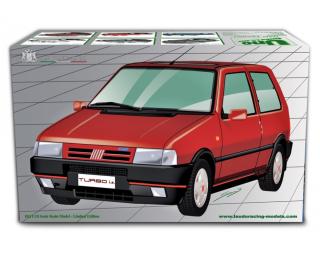 Fiat Uno Turbo i.e. 1.4 1990 GRIGIO QUARZO Laudoracing 1:18 Resinemodell (Türen, Motorhaube... nicht zu öffnen!)